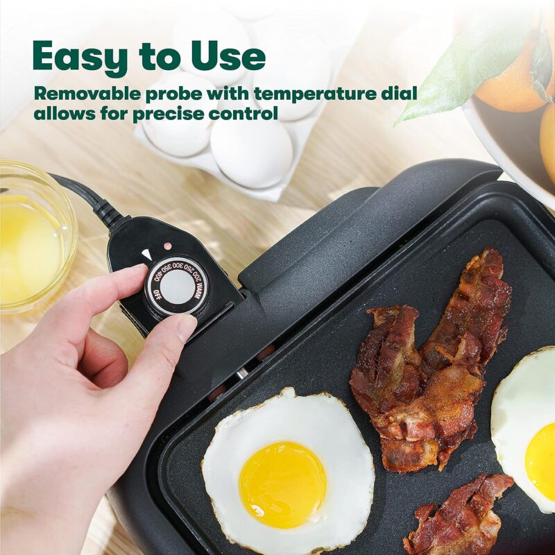 Electric Griddle with Warming Tray 