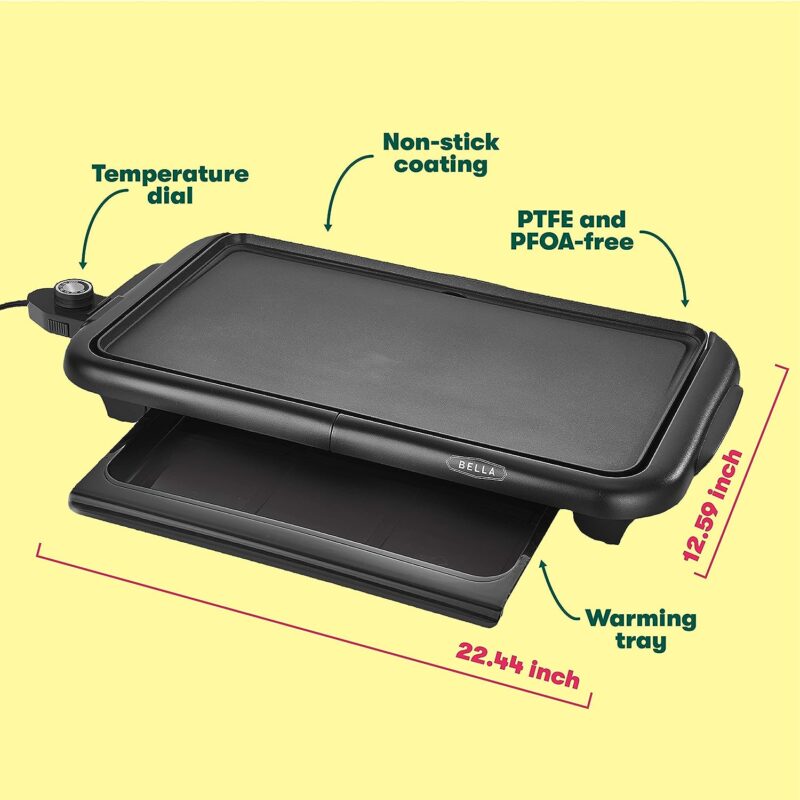 Electric Griddle with Warming Tray 