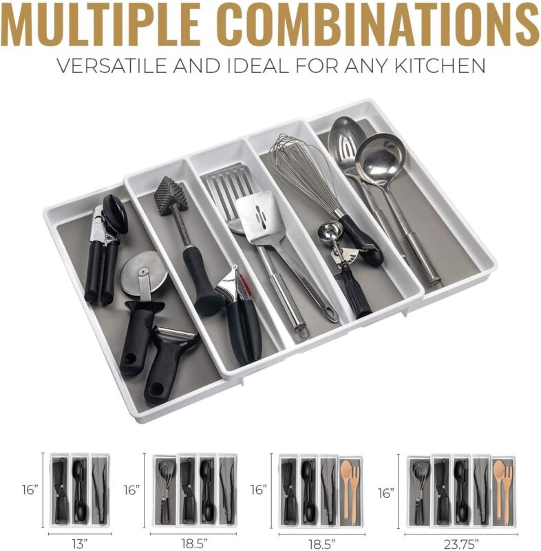  Expandable Utensil Drawer Organizer